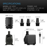 AC Infinity Submersible Water Pump