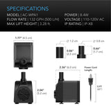 AC Infinity Submersible Water Pump