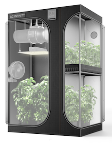 AC INFINITY CLOUDLAB 743D, 2-IN-1 ADVANCE GROW TENT 4X3, 2000D MYLAR CANVAS, 48" X 36" X 72"