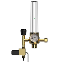 CO2 REGULATOR, CARBON DIOXIDE MONITOR WITH SOLENOID VALVE AND GAS FLOW METER